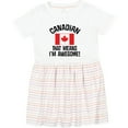 thumbnail image 3 of Inktastic Canada Flag Awesome Canadian Girls Toddler Dress, 3 of 5