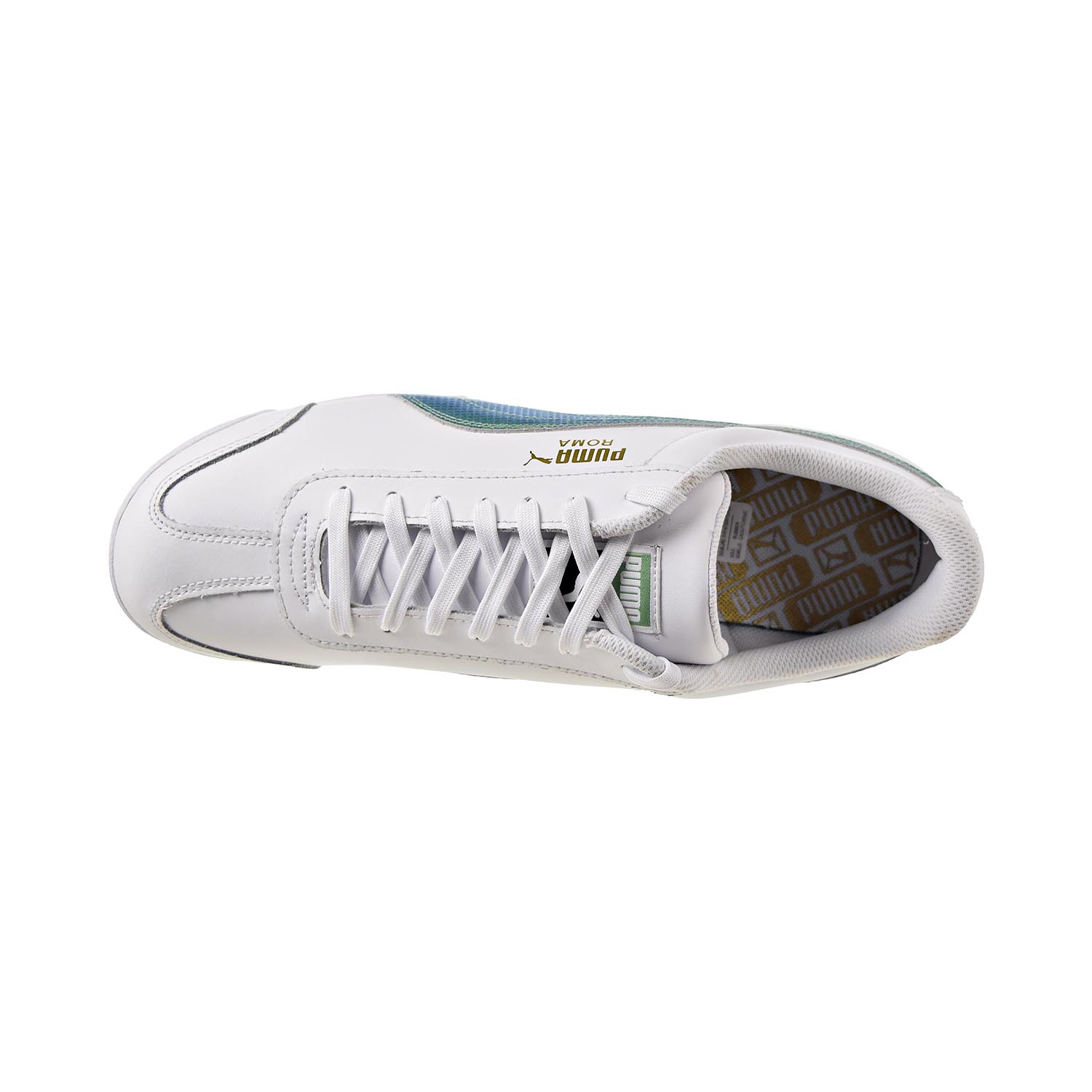 Puma Men's Roma Basic Holo White / Green Gecko Ankle-High Leather Fashion Sneaker - 11.5M - image 5 of 6