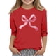thumbnail image 2 of Blusas y camisas de manga larga y cuello redondo para niños y niñas, estilo casual, original, con estampado de manga 3/4 y cuello redondo, ideal para niñas de 3 a 14 años., 2 of 5