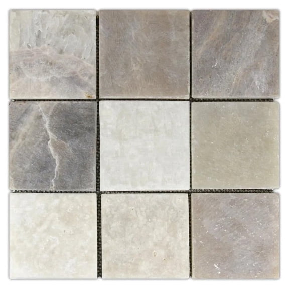 CNK Tile Mixed Quartz 4x4 Stone Mosaic Tile