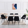 thumbnail image 2 of KEIVVAKN Kitchen Dining Chairs Set of 6 Black Upholstered Modern Chairs for Dining Room Metal Legs, 2 of 10