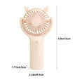 thumbnail image 3 of CASAFUN Mini Portable Fan Silent Powerful Handheld Fan Cute Design 3 Speed Small Desk Fan With Base Lightweight Makeup USB Rechargeable Fan For Women Girls Outdoor Indoor, 3 of 6