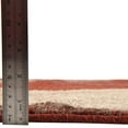thumbnail image 5 of 8' Beige and Terracotta Red Abstract Round Area Throw Rug, 5 of 6