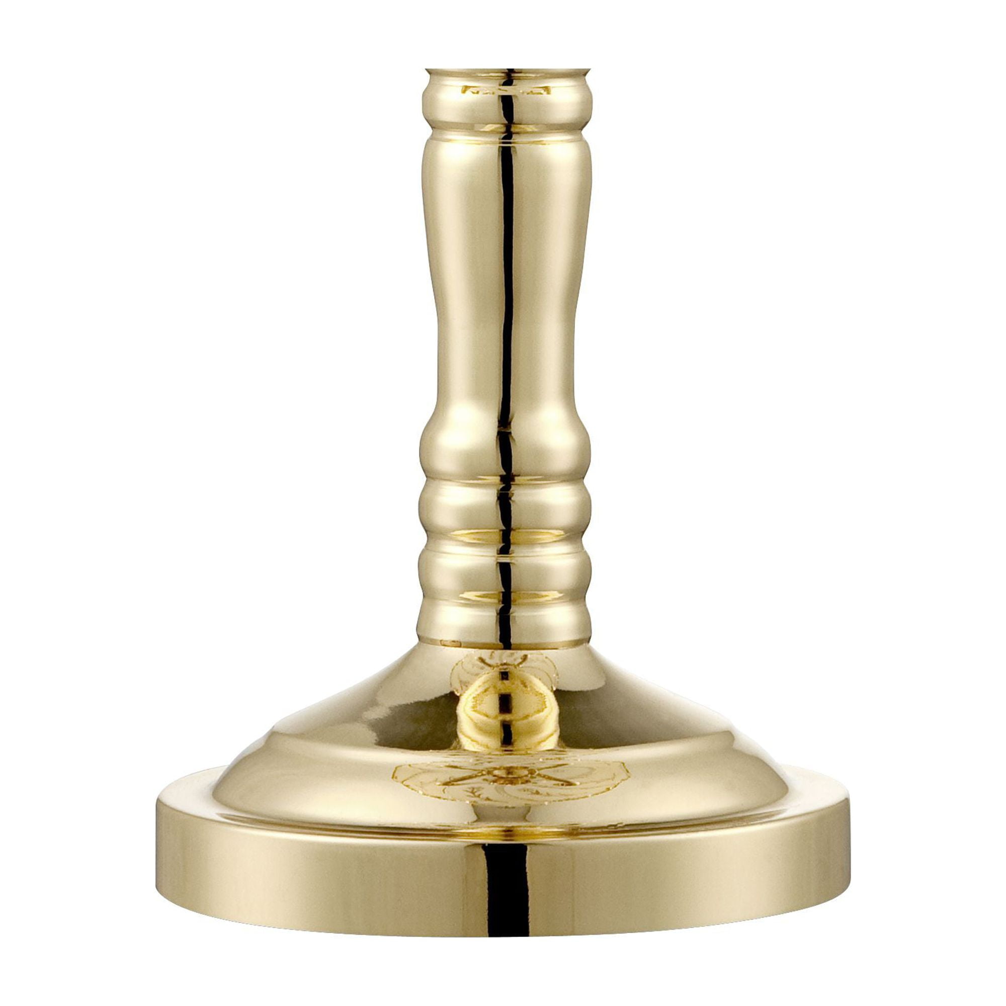 Regency Hill Flower Traditional Accent Table Lamp 19 1/2" High Polished Brass Touch On Off Floral Glass Shade for Bedroom Living Room Bedside Office