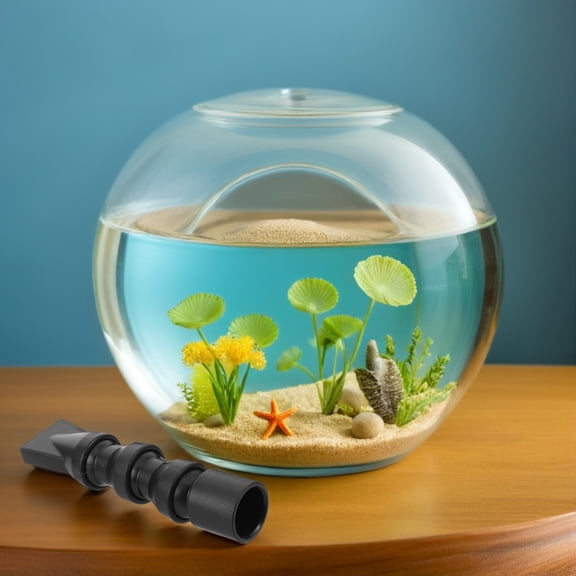 FOMIYES Fish Tank Nozzle ABS Black Noise Reducing Easy Maintenance Adjustable Angle 2Pcs