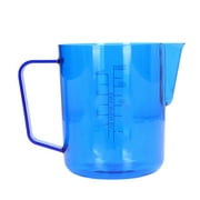 600ml Acrylic Coffee Pitcher Cup With Eagle Mouth Type Water Outlet Anti Break Frothing PitcherBlue