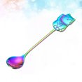 thumbnail image 3 of 304 Stainless Steel Luck Cat Coffee Stirring Spoon Cartoon Dessert Spoon for Eating Dinner Kitchen (Colorful), 3 of 6