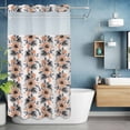 thumbnail image 6 of Spring Floral No Hooks Shower Curtain with Snap-in Liner Watercolor Black Orange Flowers Rustic Farmhouse Shower Curtains for Bathroom, Waterproof, Easy Install, Washable 36"x78", 6 of 9