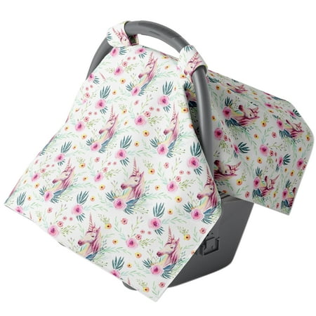 seat baby covers infant newborn carseat canopy unicorn babies floral