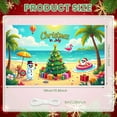 thumbnail image 2 of Tropical Christmas Banner Beach Theme July Display Colorful Decorations Christmas Tree Design Holiday Backdrop for Summer Party July Celebration Beach Event, 2 of 9