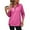 Hot Pink #044, variant on Women Half Zip Oversized Sweatshirts Long Sleeve Solid Color Drop Shoulder Fleece Workout Pullover Pink M