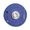 thumbnail image 4 of 4Pcs Circulaire Tasse Mat Tressage Résistant à la Chaleur Bol Plaque Tapis Isolation de Style Nordique Coaster Bleu, 4 of 7