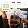 thumbnail image 4 of 12pcs Aluminum Foil Deep Conditioning Caps Reusable Waterproof Hair Coloring Caps Hair Heating Caps Shower Caps for Home Salon Use, 4 of 8