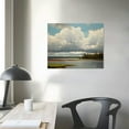 thumbnail image 3 of ONETECH Wall Art - Abstract Cloud Painting - Sky Wall Art - Grey White Painting - Blue Painting On Canvas - Wall Painting For Living Room 20\x16\, 3 of 4