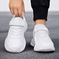 thumbnail image 6 of Dakaela 8-14Y Kids Shoes Toddler Boys Girls Athletic Running Sports Sneakers Lightweight Breathable Casual Tennis Shoes with Hook and Loop White 4.5, 6 of 8
