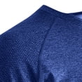 thumbnail image 5 of USNSM Mens Shirts Quarter Zip Short Sleeve Gym Workout Performance Moisture Wicking Athletic Quick Dry Compression Shirt for Men Blue XXXL, 5 of 5