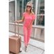 thumbnail image 4 of Mono PRETTYGARDEN con Hombros Descubiertos Romper Rosa Claro Talla S, 4 of 5