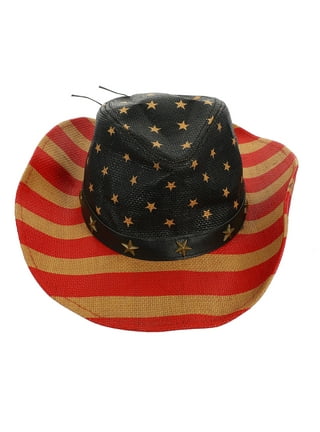 American Flag Straw Hat