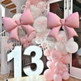 thumbnail image 6 of Scheam Pink Bow Decorative Balloon Jumbo Coquette Knot Balloon Elegant Decorations Backdrop for Home Wall Window Wedding Birthday Anniversary Party Supplies 4 Pcs, 6 of 8