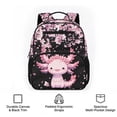thumbnail image 6 of Jeiento Axolotl Toddler Backpack for Girls 3-5, 13.5 Inch Preschool School Bag, Cherry Blossom Lightweight Kids Bookbag with 2 Front Pockets & Mesh Side Pockets, 6 of 7