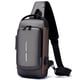 thumbnail image 1 of Mochila bandolera HOXSURY USB antirrobo impermeable gris 17 cm x 7 cm x 31 cm, 1 of 7