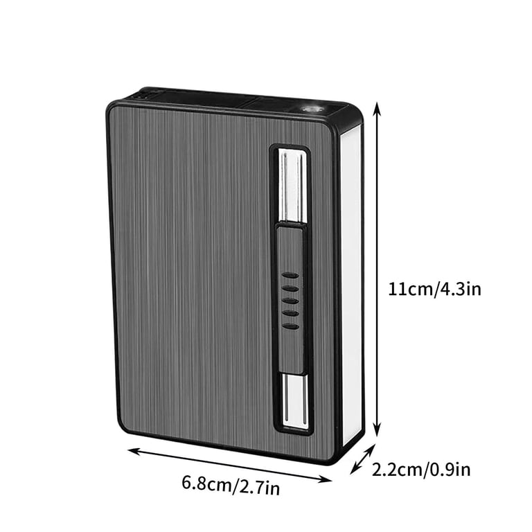 cigarette case torch lighter Jet Flame Pistol Gun Cigar Butane Turbo Windproof thin Caseti lighter Personalized Cigarette Case with Torch