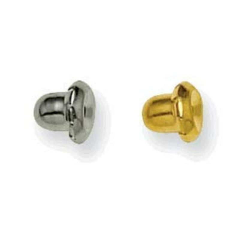 Earring Backs | (4) Stainless Steel and (4) 24K Gold Plated | Inverness Replacement Clutches | 8 Pcs, Made for Healing Piercings. Inverness Exclusive.