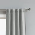 thumbnail image 2 of Bella Luna Astrid Thermal Room Darkening Backtab 76x96 Window Curtain Pair, Light Grey, 2 of 3