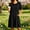 Black, variant on XiYing Dress Shirts for Men, Women Embroidered Short Sleeve Mini Dress Round Neck Casual Dress with Pockets for Summer Vacation