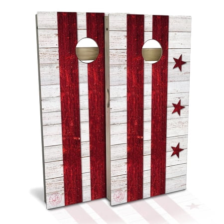 Skip's Garage Washington DC Solid Wood Cornhole Board Set