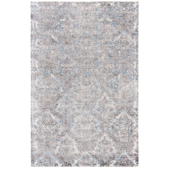 SAFAVIEH Mirage Jacqueline Floral Trellis Area Rug, Light Blue/Grey, 5' x 8'