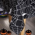thumbnail image 5 of Spider Web Halloween Tablecloth - Fabric Holiday Rectangle Table Cloth, Waterproof and Washable Table Cover for Halloween Party Dining Room, 60 x 84 Inch Black, 5 of 6