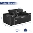 thumbnail image 4 of Z-hom Loveseat Couches, 68.9" Boneless Sofa Cloud Couch with Side Pocket & 2 Pillows for Living Room Bedroom Apartment, No Assembly Required, Light Grey, 4 of 8