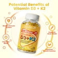 thumbnail image 2 of Vitamina D3 + K2 MK-7 10000 UI / 250 mcg - Alta Potencia - Apoya la Absorción de Calcio y la Salud Ósea y Cardiovascular, 2 of 7