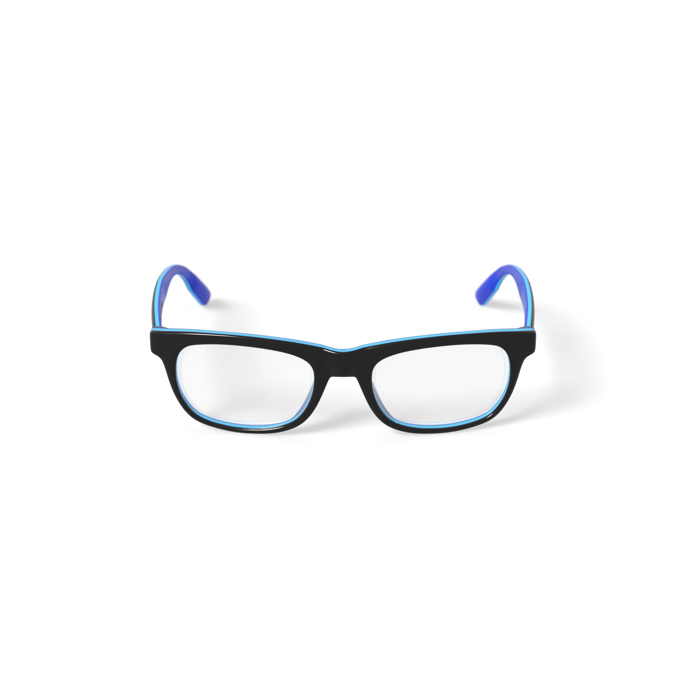 M America Youth MU305 Square Prescription Eyeglasses with Case, Dark/Light Blue