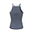 thumbnail image 4 of Made by Olivia Women's Basic High Halter Neck Sleeveless Ribbed Racerback Tank Top, 4 of 4