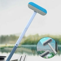 Kumdkd 3-in-1 Window Cleaning Kit with Squeegee & Brush - Extendable Pole for High Windows, Pet Hair Removal Tool, Glass Scraper (23-59 Inch Adjustable)