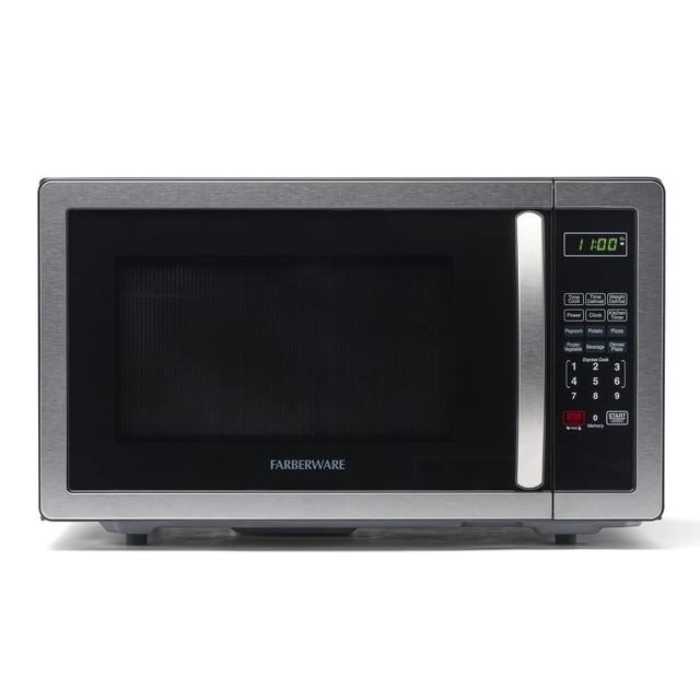 Encimera Farberware para microondas, 1000 W y 1.1 pies cúbicos con luz LED