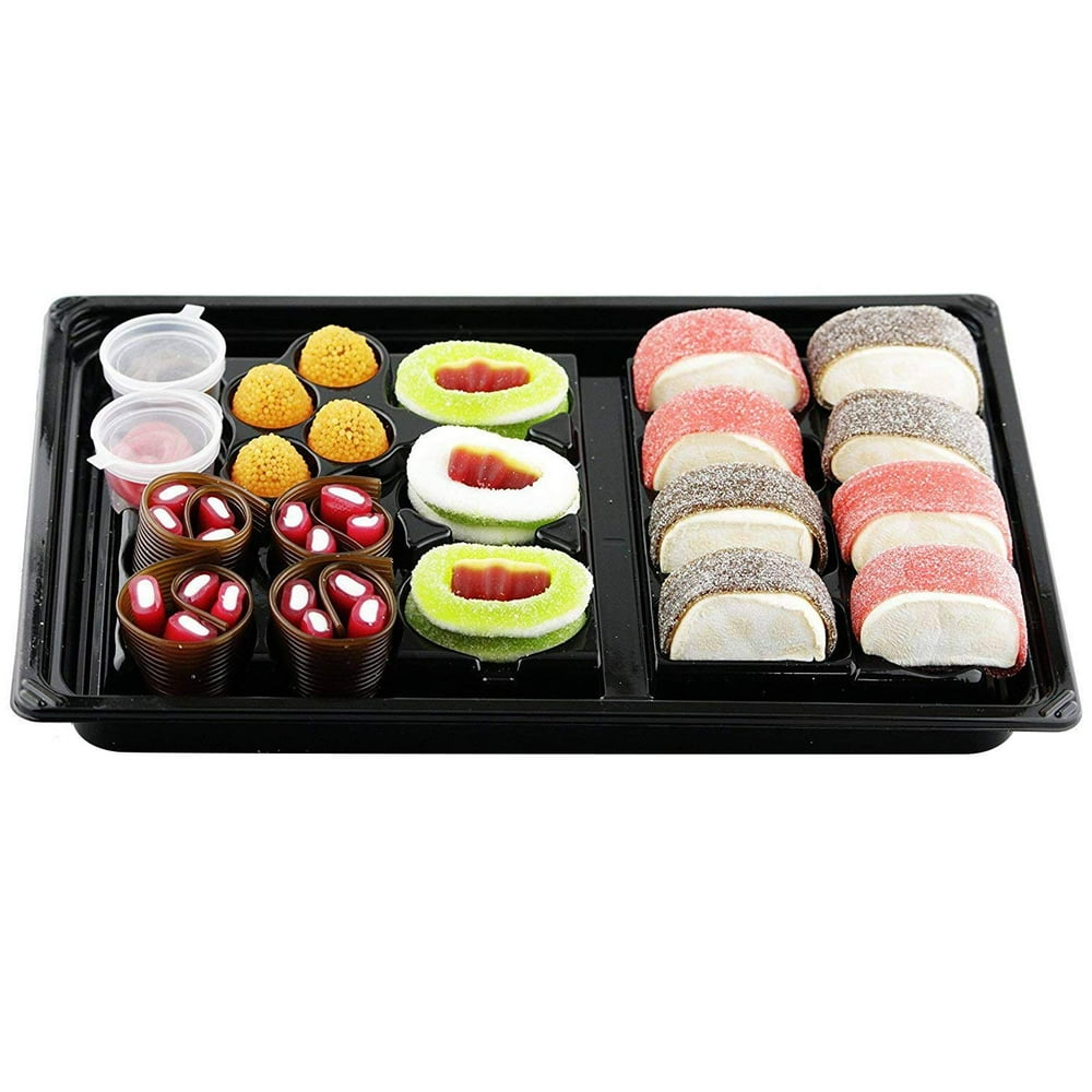 Raindrops Gummy Candy Sushi Bento Box with 21 Pieces 5 Kinds of Sushi