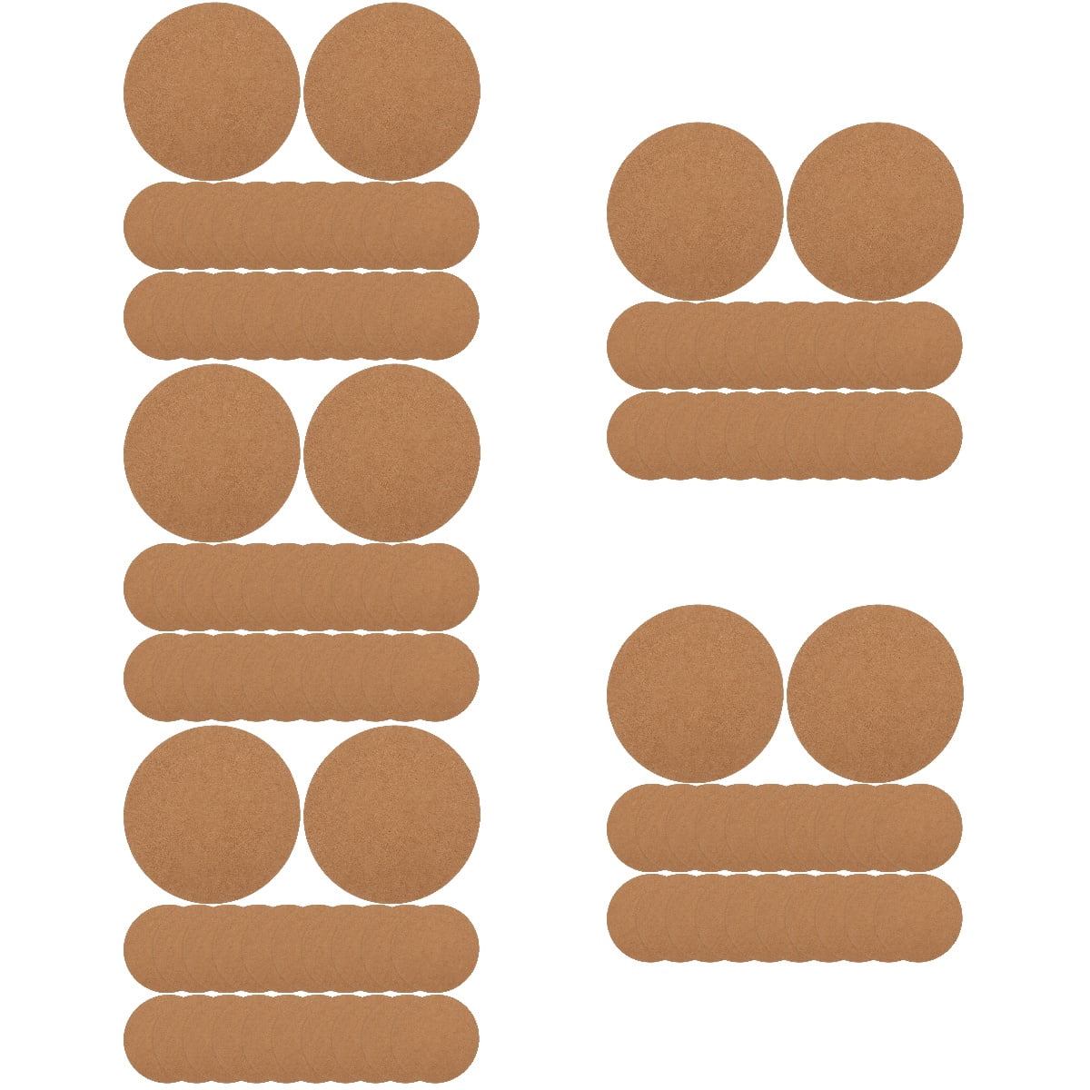 WORGEOUS 200 Sheets Round Cardboard Painting Boards Blank Paperboard Hardboards for Art Projects and Drawing Supplies