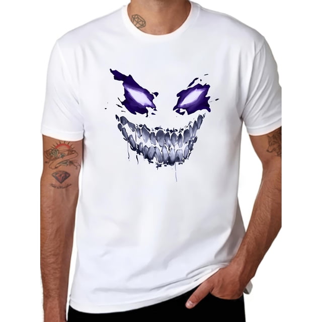 Camiseta con gráficos de diablo, informal, de manga corta, para hombre, de verano, holgada, para adultos, hombres, mujeres, adolescentes, jóvenes y ocio.