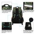 thumbnail image 4 of FORMRS Kids School Backpack Elementary Student Unisex Travel Bookbag with Reflective Stripes, Orange Flowers, 4 of 7