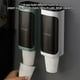 thumbnail image 4 of Kearding Dispensador de vasos de papel Portavasos de plástico montado en la pared Soporte de almacenamiento de botellas de papel Almacenamiento y organización del hogar Verde 1 barril Kearding HA003570-04, 4 of 6