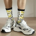thumbnail image 6 of Vsdgher Leopard And Butterfly Crew Socks for Men & Women, Breathable Casual Athletic Ankle Socks, 6 of 6