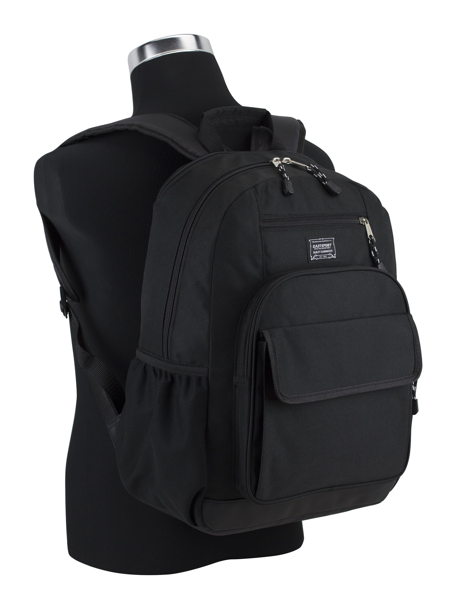 Eastsport Unisex Everyday Tech Backpack, Black