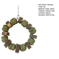 thumbnail image 5 of Waroomhouse Wood Block Pet Toy Hamster Chew Toy with Hanging Hook Natural Wood Grass Ball Rabbit Chinchilla Guinea Pig Gerbil Pet Bite Toy Decor Ring Small, 5 of 8