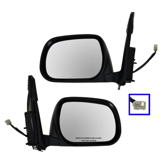 TRQ Mirrors Power LH & RH Set for 09-12 Toyota Rav4 Rav 4 US Built MRA04762