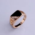 thumbnail image 2 of Anillo clásico Simple para hombre, anillos cuadrados de esmalte negro brillante, anillos de dedo para hombre, joyas de compromiso de boda, regalo de joyería de lujo, 2 of 3
