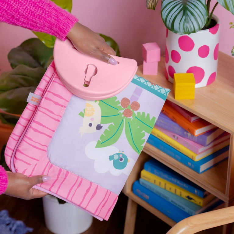 Bright Starts Pink Palms Tiki Baby Activity Gym Tummy Time Mat