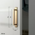 thumbnail image 4 of Goo-Ki 5'' Hole Center Champagne Bronze Cabinet Pulls with Backplate, Vintage Drawer Handles Closet Classic Retro Kitchen Hardware for Bedroom, 2 Pack, 4 of 7